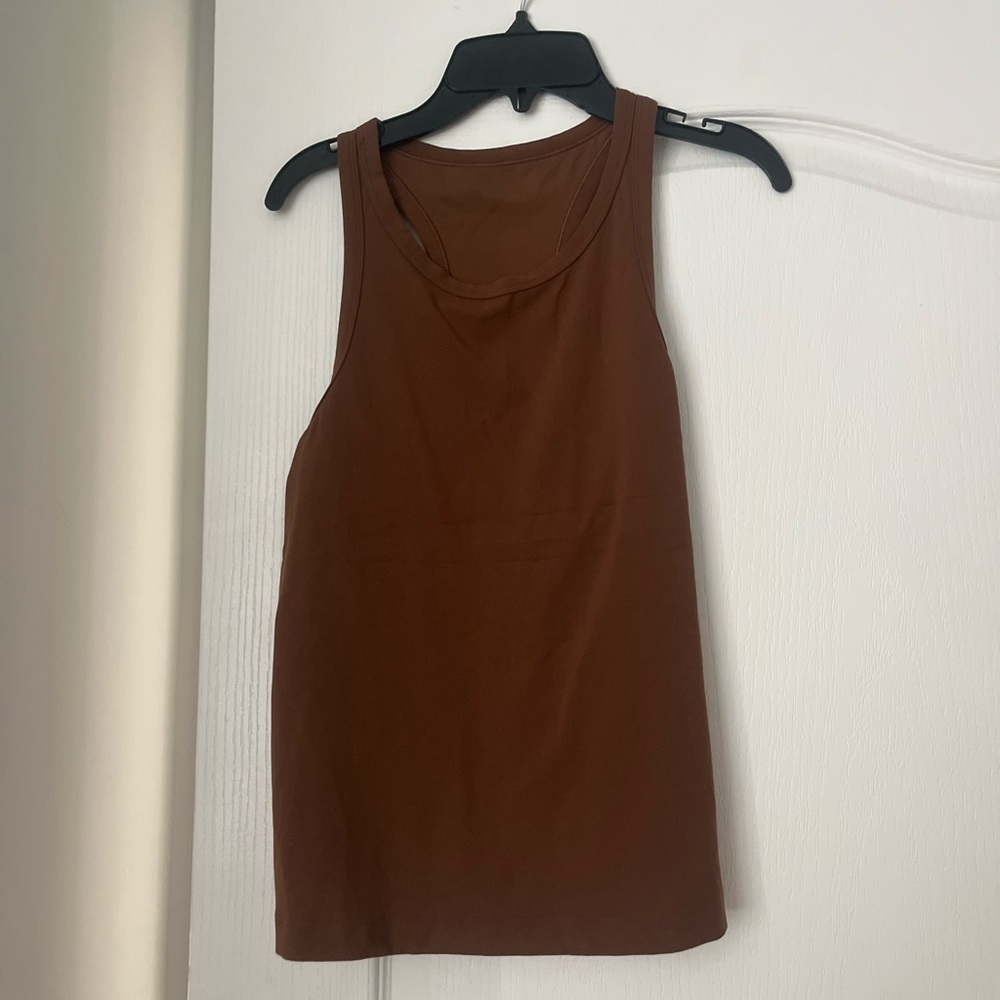 lululemon athletica Brown Scoop Neck Tank Top